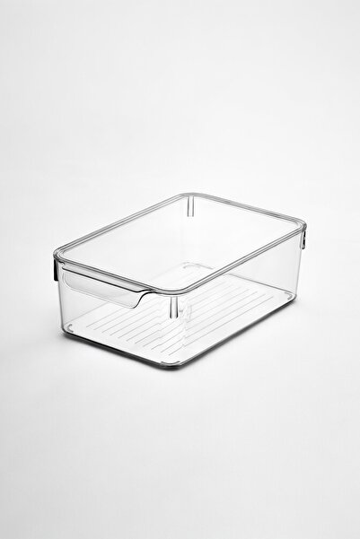 Milenay Crystal Fresh Series Plastic Fridge Storage Container with Lid, Refrigerator Organizer, 6L, 30X20X10Cm