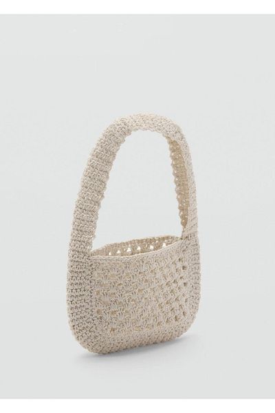 MANGO Woman Häkelhandtasche