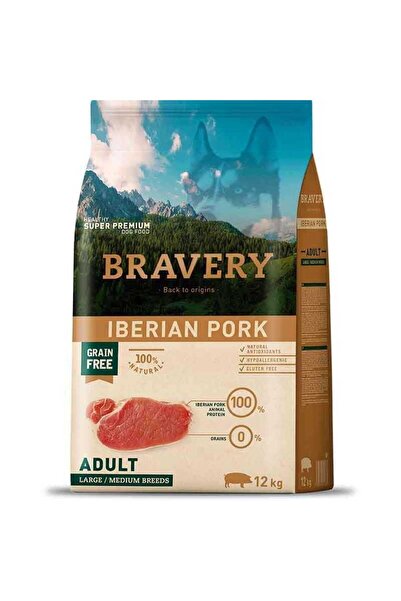 Bravery Tahılsız Domuzlu Büyük Ve Orta Irk Köpek Maması 12 Kg