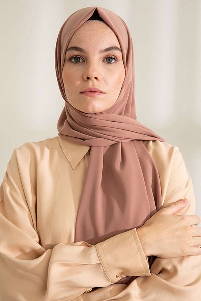PURESCARFS Medina Milk Coffee Silk Shawl