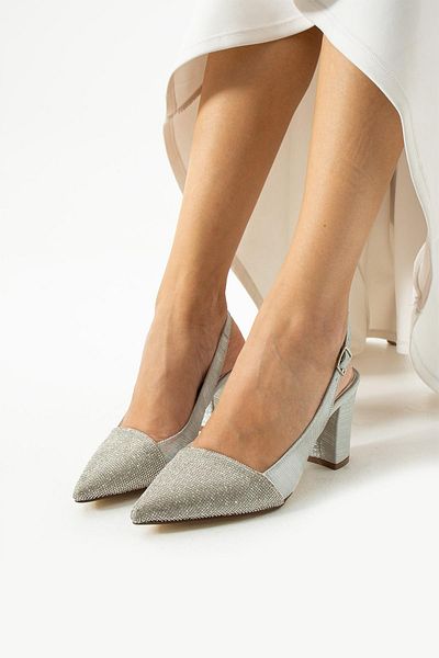 Paris Shoes Pantofi de seara Tpu argintii de dama