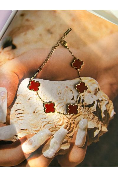 Öyküm accesory 5-Piece Clover Model Brand Bracelet