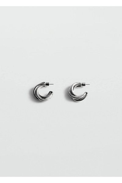 MANGO Woman Spiralring-Ohrringe