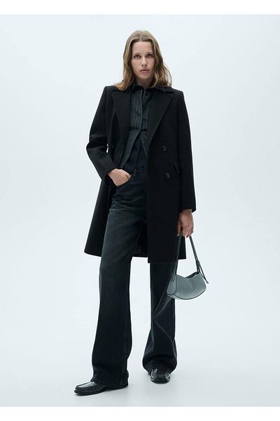 MANGO Woman Double-breasted wool coat