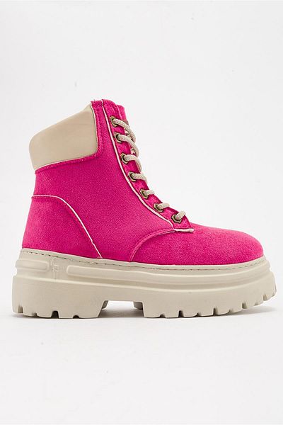 Ccway Fűzős varrott csizma FUJE SUEDE