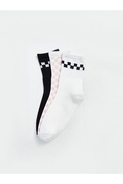 LC Waikiki Lcwk Шарени дамски чорапи 3 бр