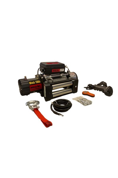 MXO Vinç 13000lb Çelik Halatlı U.k 12v Kollu Tambur