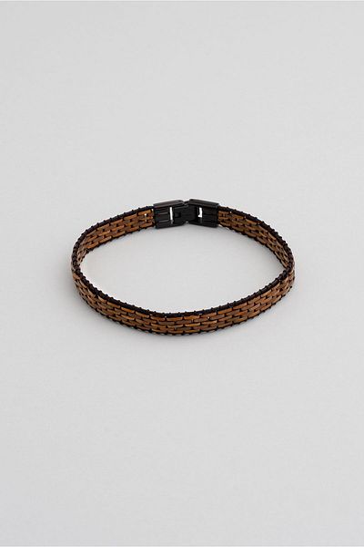 So CHIC... 21 Cm Steel Men's Bracelet - Brown Hematite Stone