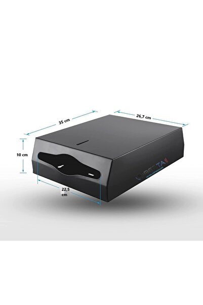 Berta Hijyen Siyah Kağıt Havlu Dispenseri 400' lü - Z Katlama Kağıt Havluluk 400'lü Peçetelik Duvara Monte