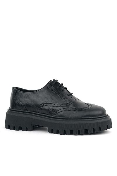Rakerplus Pantofi casual Oxford cu șireturi din piele naturală din piele naturală