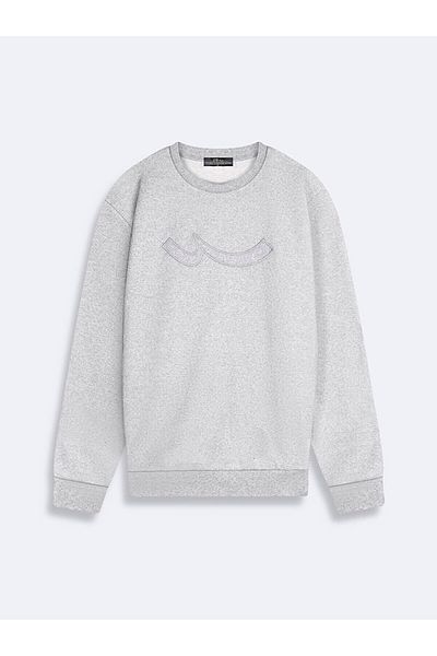 Ltb Crew Neck Long Sleeve Gray Sweatshirt