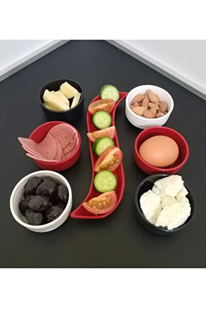 Marsilyan 7 Piece Breakfast Set Sauce Bowl Food Snack Bowl Unbreakable Melami...