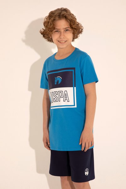 U.S. Polo Assn. Boy's Cobalt Blue Crew Neck T-Shirt 50284902 -Vr045