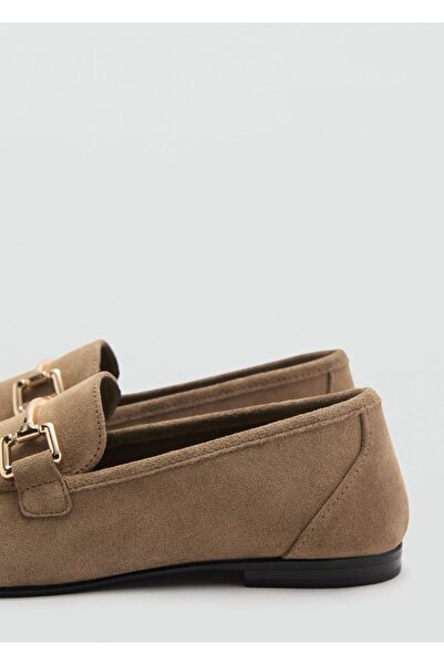 MANGO Woman Velúr bőr naplopó