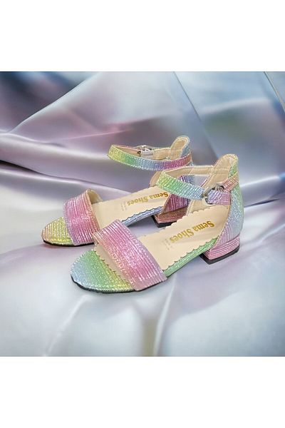 PATİK BEBE Pantofi pentru fete colorate cu toc mic