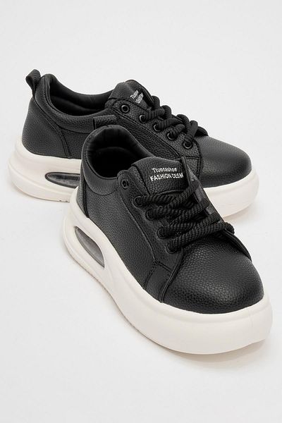 Ccway Lace-up Women's Sneakers - Black White