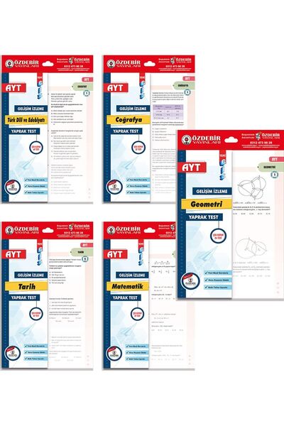 ÖZDEBİR YAYINEVİ ÖZDEBİR YAYINLARI AYT YAPRAK TEST EŞİT AĞIRLIK SET (MATEMATİ...