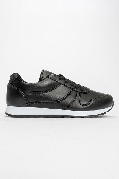 Ccway Pantofi sport de damă cu șireturi Negru Alb