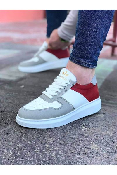 K&A White Red Men's Casual Shoes