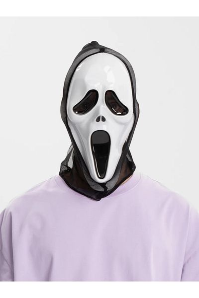 MOONFER Hooded Scream Mask Scream Mask - Ghost Mask 33x21 Cm