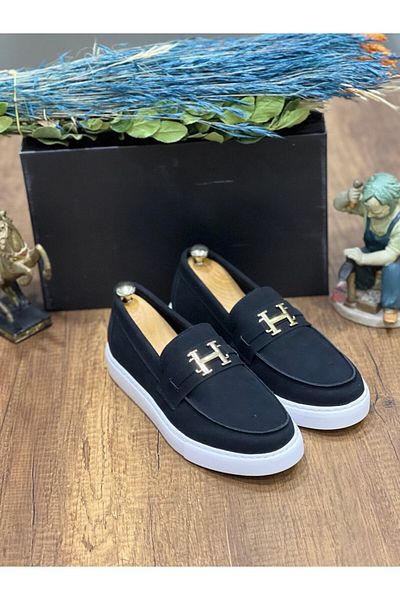 BOA KB 027 Laceless Black Suede H Casual Men's Shoes