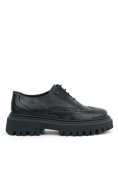 Rakerplus Pantofi casual Oxford cu șireturi din piele naturală din piele naturală