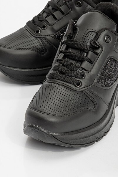 Ccway Cırtlı Kadın Spor Ayakkabı SİYAH SİYAH