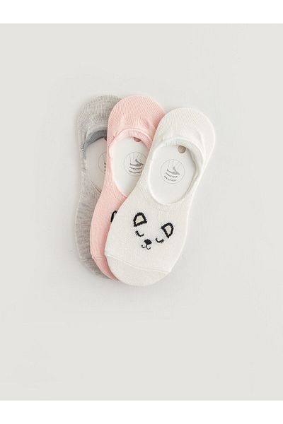 LC Waikiki Lw - Εκτυπωμένες γυναικείες κάλτσες μπαλαρίνας 3 πακέτο