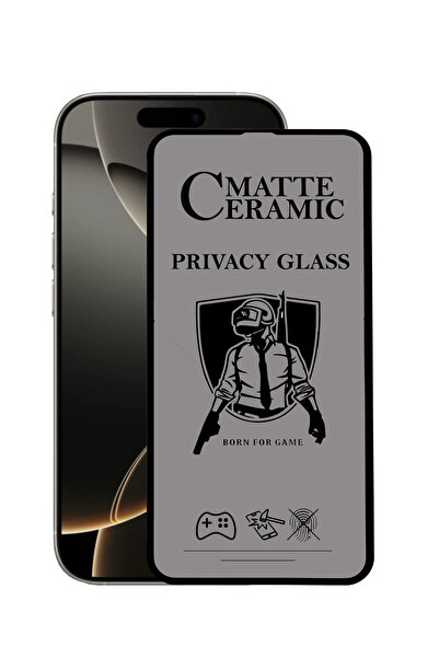KZY İletişim Apple iPhone 16 Pro Tam Kaplayan Mat Seramik Nano Esnek Hayalet ...