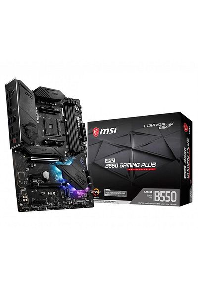MSI Mpg B550 Gaming Plus Amd B550 Socket Am4 Ddr4 4400Mhz (O.C) M.2 Atx Motherboard