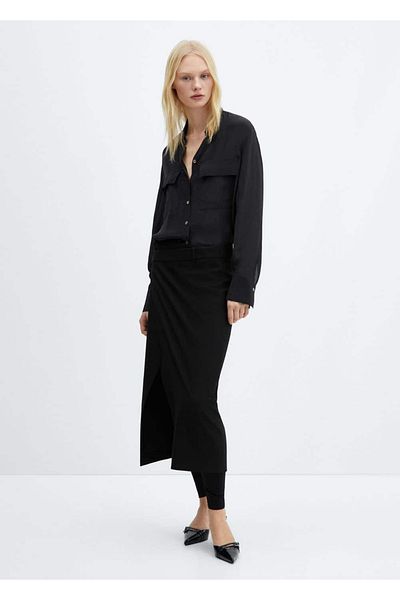 MANGO Woman Плавна риза с джобове