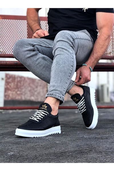 Wovna Black Men's Casual Shoes