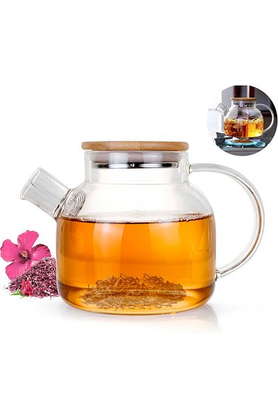 MIBRU Coffee Tea Herbal Drinks Glass Pot 1000ml