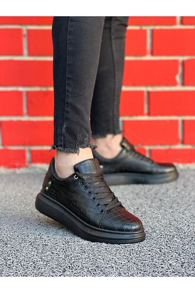 BOA KB047 Charcoal Crocodile Casual Men's Shoes