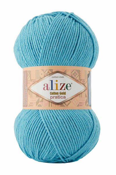 Alize Cotton Gold Pratica Hand Knitting Thread Turquoise 287