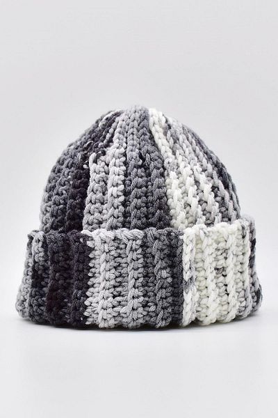 Külah Women's Hand Knitted Alpaca Wool Docker Beret Short Skullcap
