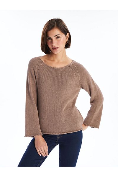 LC Waikiki Damen-Strickpullover – Rundhalsausschnitt