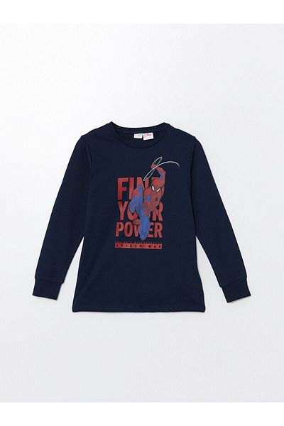 LC Waikiki Top de pijama pentru băiat cu decolteu rotund S-Man imprimat