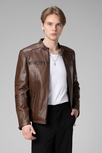 Dericlub E2205 Camel Antique Ανδρικό Δερμάτινο Παλτό