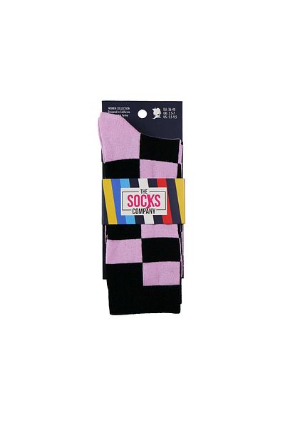 The Socks Company Дамски чорапи с шарка на гнездо, лилаво-черни, 23kdcr275k