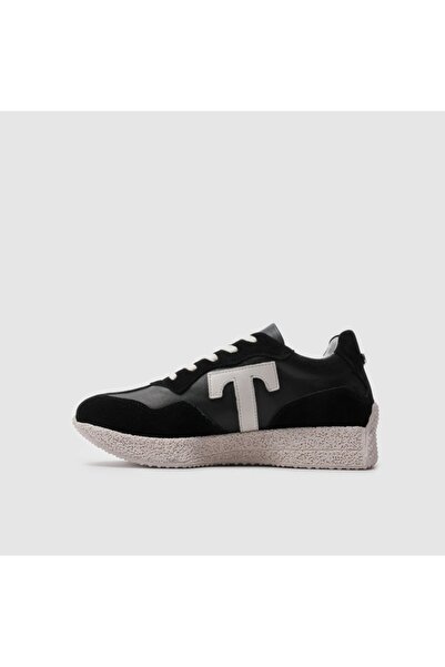 TOGO Siyah Süet Hakiki Deri Kadın Spor Ayakkabı [060022]