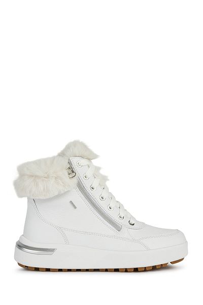Geox Women's White Dalyla Abx Laced Leather Boots D26Qsa00046C1000