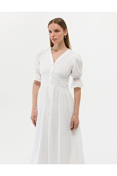 Pierre Cardin Ecru Regular Fit Woven Dress 50262635 -Vr019