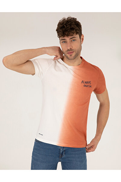 Pierre Cardin Tricou maro slim fit cu decolteu înalt 50262634-VR040