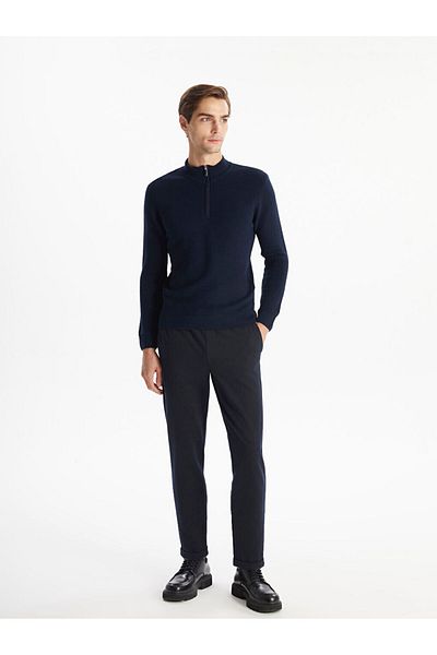 LC Waikiki Men's Knitwear Sweater - Stand Collar, Long Sleeve