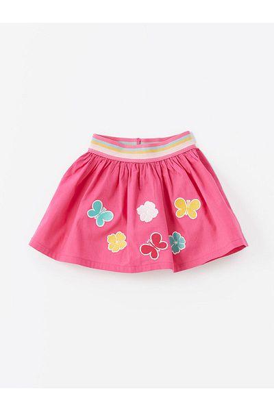 LC Waikiki Lcw Waist Elastic Embroidered Flared Baby Girl Skirt Fast Fashion