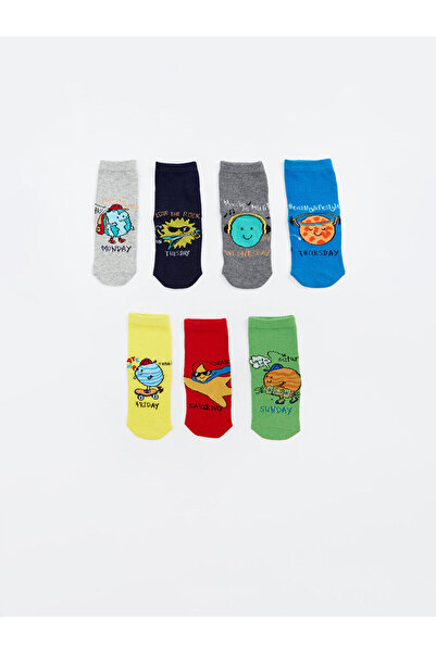 LC Waikiki LCW Kids смесени мотиви момчешки чорапи, 7 чифта