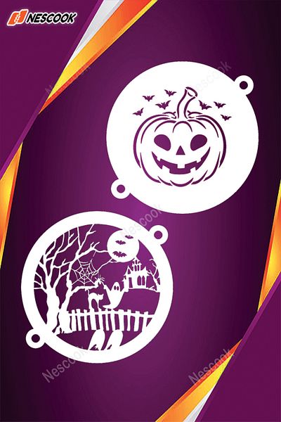 nescook Halloween Cake Stencils Cakes Stencil Halloween Cake, Cookie