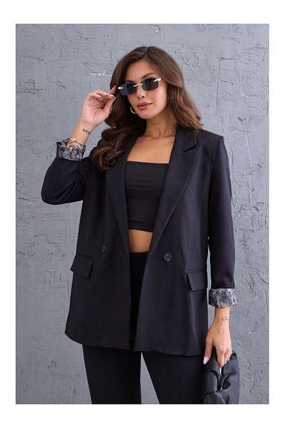 Elif Özbey Butik Jachetă blazer cu mâneci negre