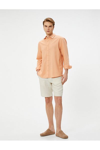 Koton New Season Long Sleeve Shirt Classic Cuff Collar Buttoned Regular Fit